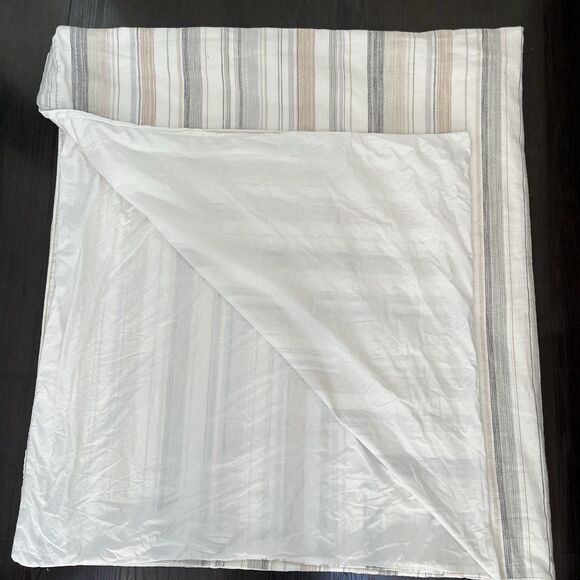 Pottery Barn Clayton Stripe King/California King Duvet Cover & 2 Standard Shams - Picture 5 of 13